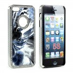 Wholesale iPhone 5 5S  Fusion Diamond Chrome Case (Blue MIX)